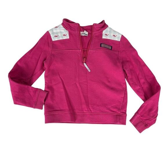 Vineyard Vines Girls Flannel Gingham Shep Shirt size XS 5-6 Pink - Picture 1 of 9